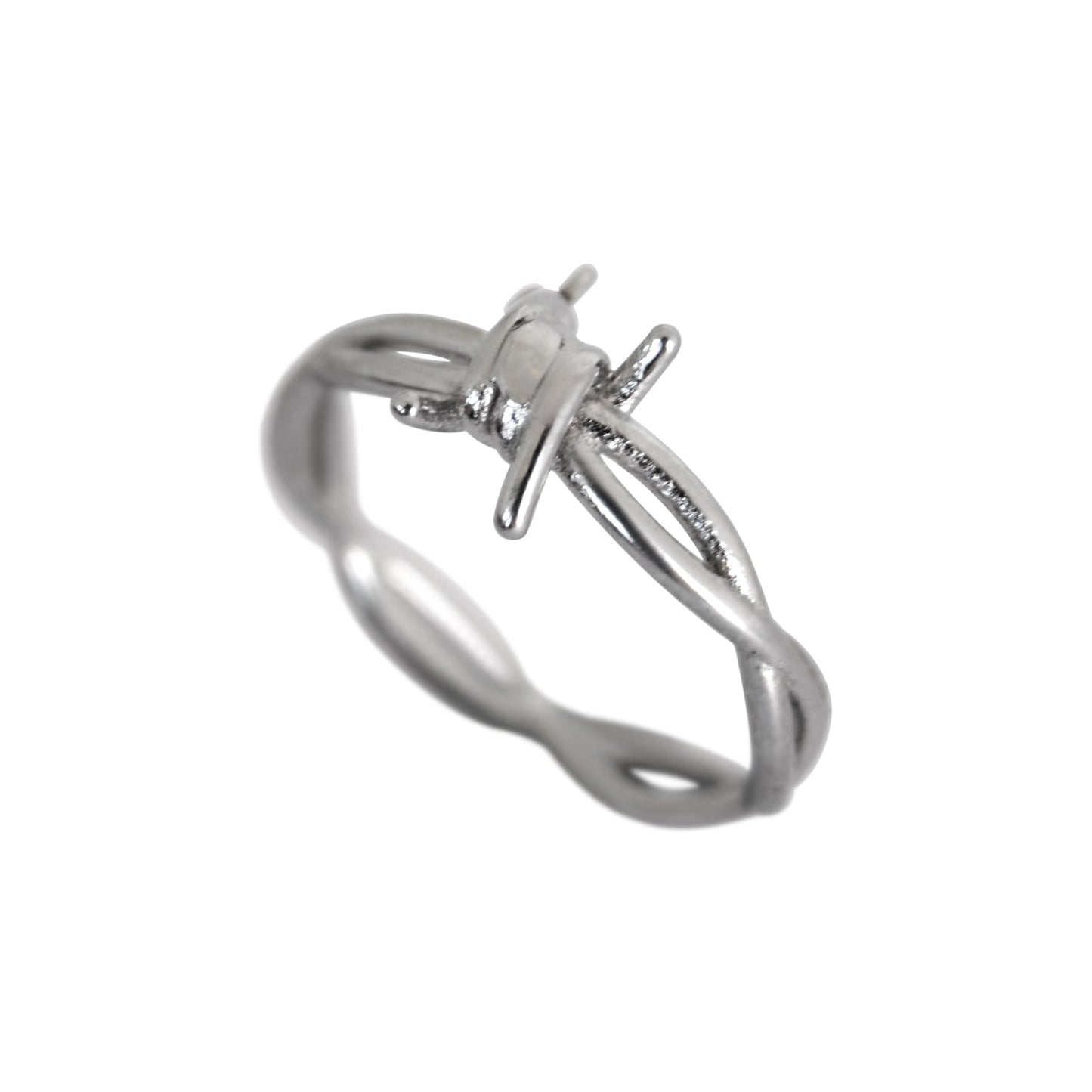 Sk1077 Ring Ladies Barbed Wire Motorcycle Bike Stainless Steel Jewelry Size 5-10 Rings