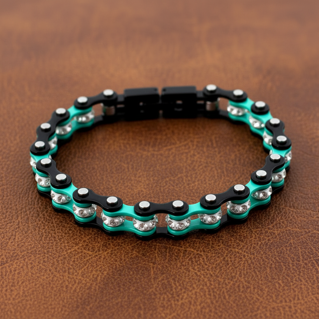 SK2023 Mini Size Two Tone Black Aquamarine With White