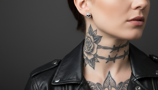 SK2362 Small Earrings Stainless Steel Skull Embellished Imitation Diamonds Post & Nut 11MM Tall