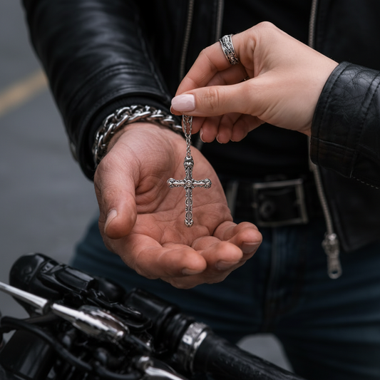 Guardian Cross Necklace – Stainless Steel