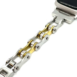 SK1196AW Ladies Watch Band - Silver Gold Color - 1/2" Wide Standard