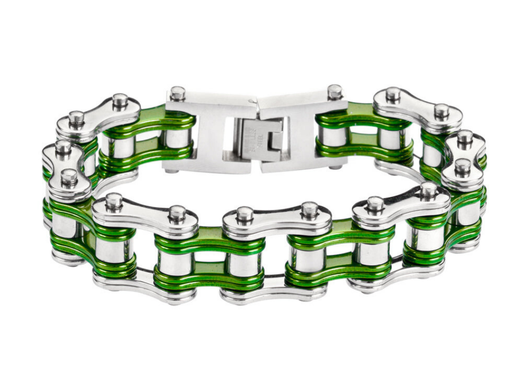 SK1145 Mens Dark Green 3/4’’ Bracelet Bracelet