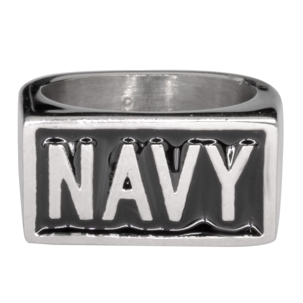 Sk1723 Gents Navy Ring Stainless Steel Military Jewelry 316L Rings