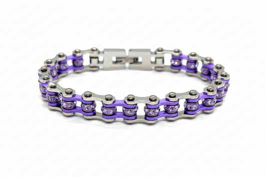 SK2806 Mini Silver Violet Violet Crystals Bracelet
