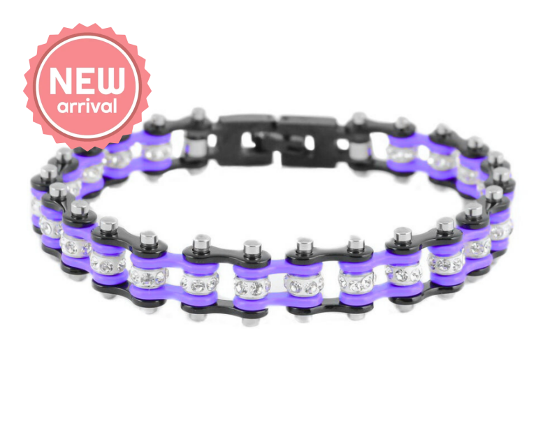 SK2811 Ladies Purple Black 3/8’’ Bracelet Bracelet