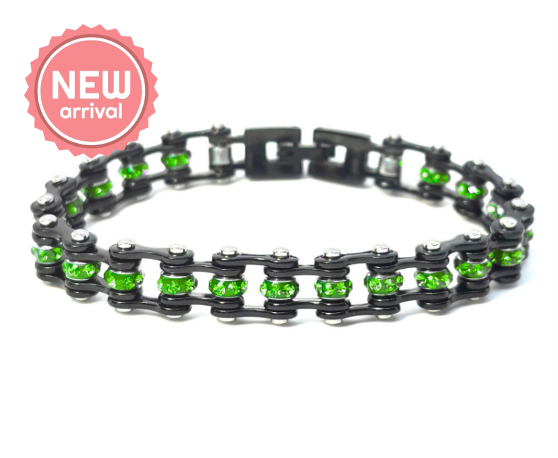 SK2812 Ladies Periodot Green Stone 3/8’’ Bracelet Bracelet