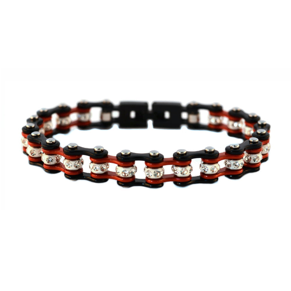 SK2019 Mini Size Two Tone Black Red With White Crystal