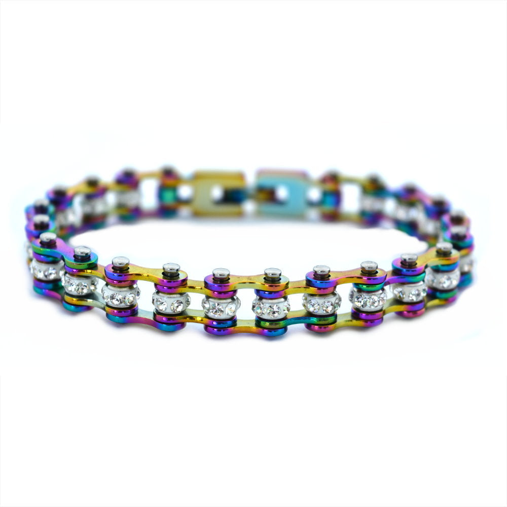 SK2207R Mini Size All Rainbow With White Crystal