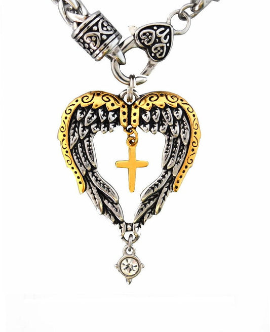 Women’s Faith Guardian Heart Wing Necklace