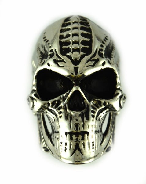 SK2502 Biomechanical Stainless Steel Skull Ring Size 9-14