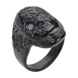 SK1753 Gents Tattoo's Gone Wild Ring Black Edition Stainless Steel Motorcycle Biker Jewelry