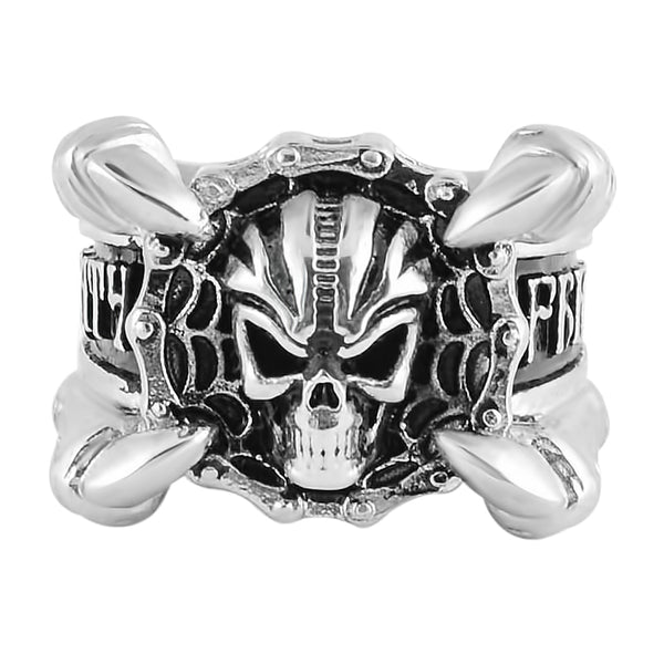 SK1775 Gents Claw Skull Bike Chain Ring Stainless Steel Motorcycle Biker Jewelry 9-18