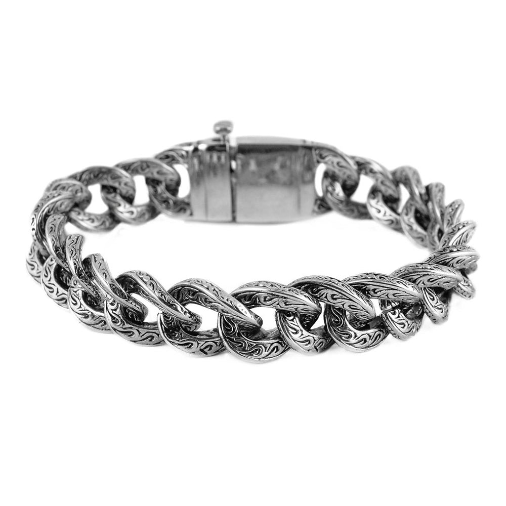 SK1791 Unisex 18MM Fancy Stainless Steel Motorcycle Cross Bracelet Stainless Steel