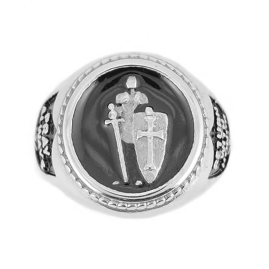 Sk1786 Gents Pray Always Armor Of God Ring Stainless Steel Motorcycle Jewelry Size 10-14 Rings