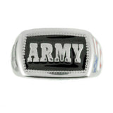 Sk1836 Ladies Or Men’s Army Ring Enameled American Flag Stainless Steel Military Jewelry Rings