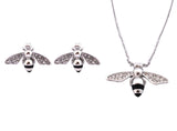 Sk2359 Bee Pendant Matching Earrings With Necklace Stainless Steel Jewelry
