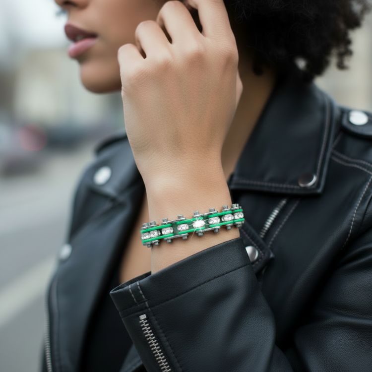 Silver Motorcycle Bracelet