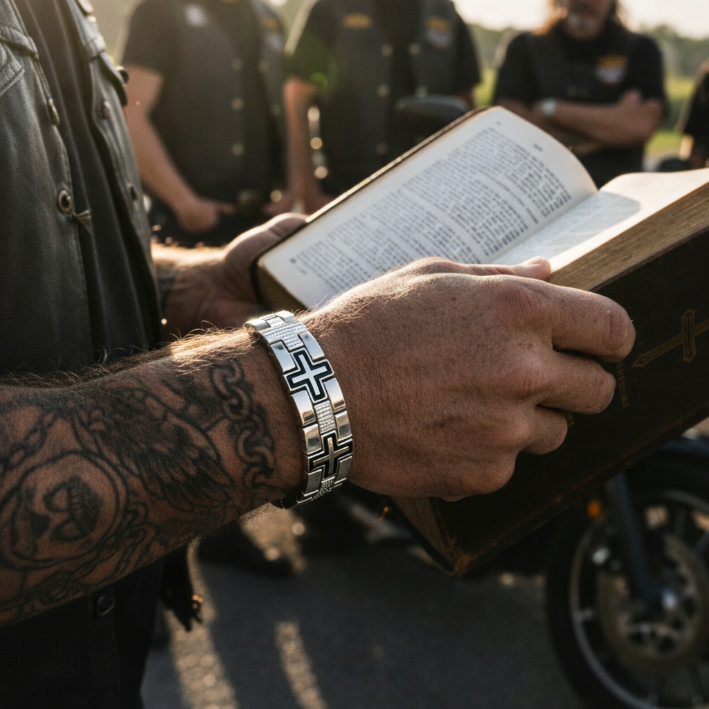 Men's Bold Cross Faith Bracelet