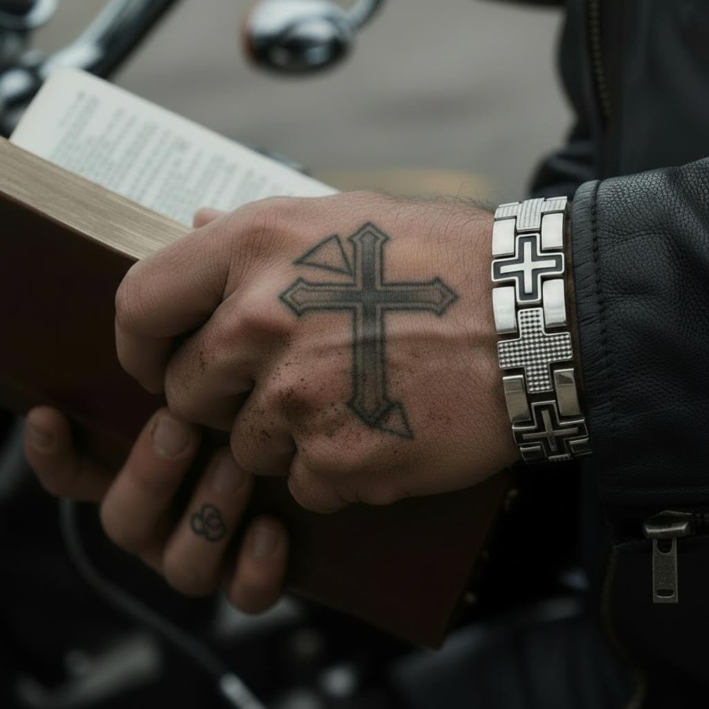 Men's Bold Cross Faith Bracelet