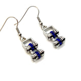 Sk2218Se September Edition Mini 3/8’’ Wide Stainless Steel Sapphire Imitation Crystal Earrings