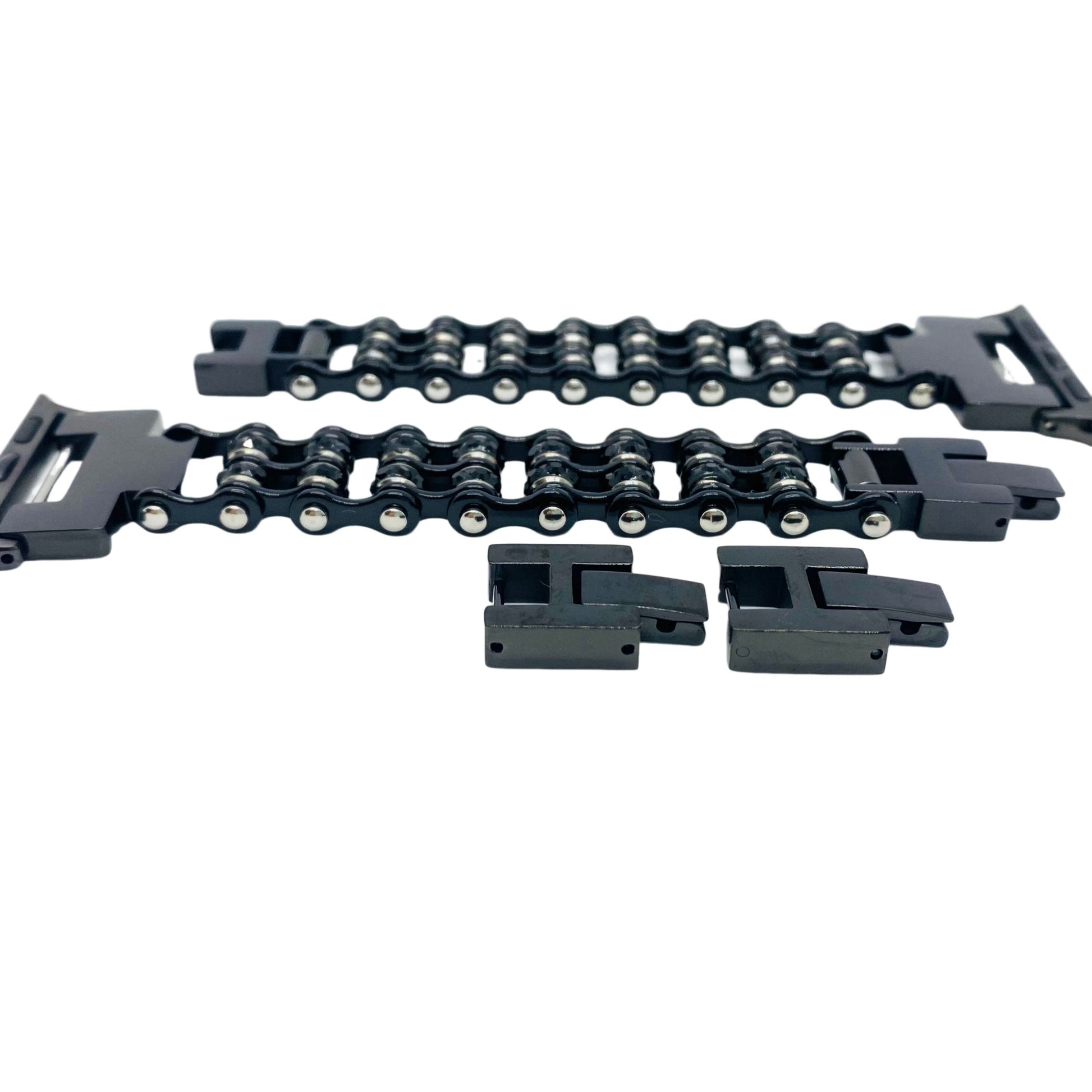 Sk2801Aw Ladies Watch Band - Black Color 3/8 Wide Mini Bands