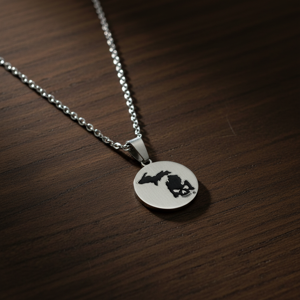 Michigan Bike Life Necklace and Earrings
