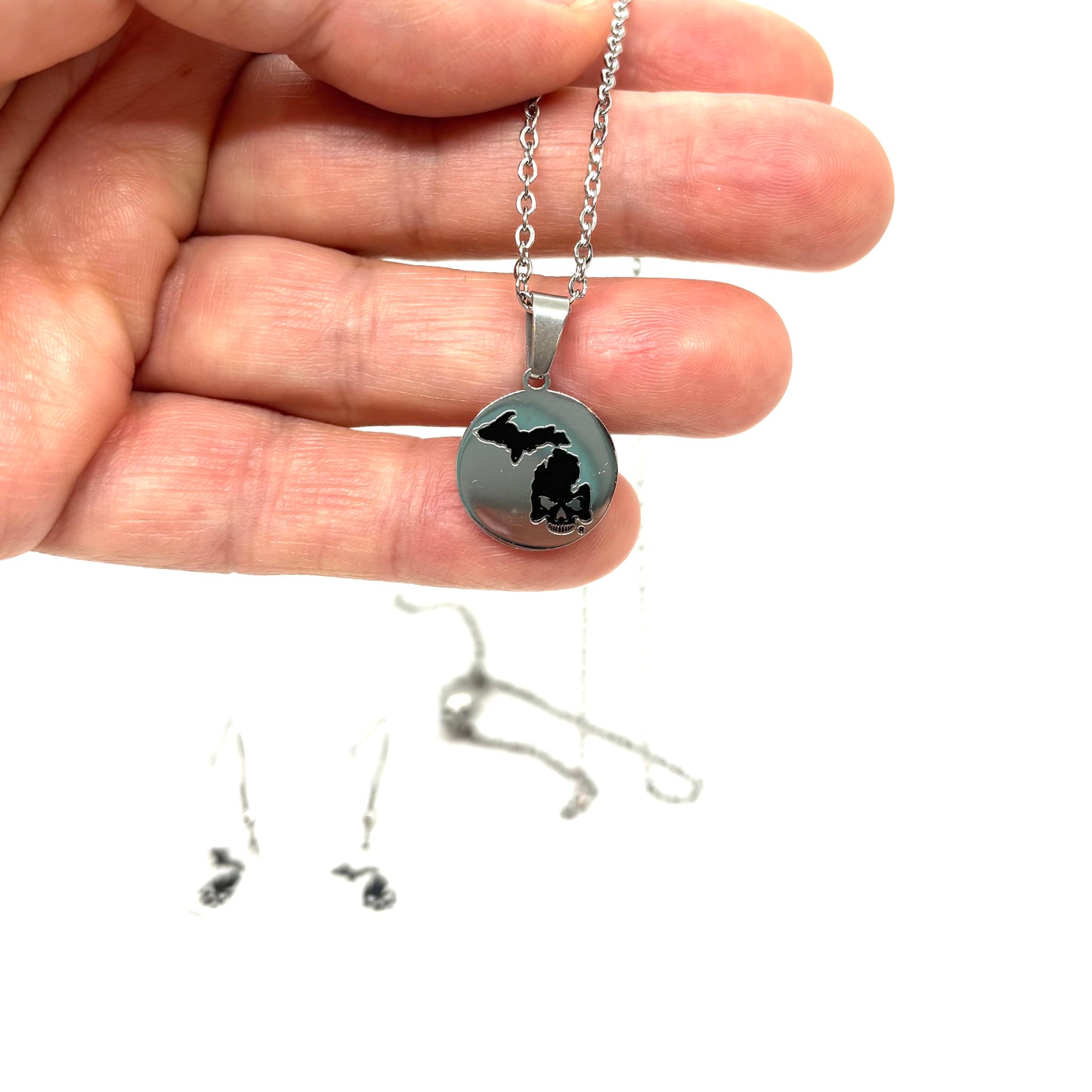 Michigan Bike Life Necklace and Earrings