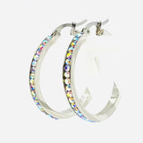 SK2346 Rainbow Crystal Earrings - Two Sizes Available