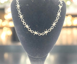 SK2036 Necklace 19" Ladies Stainless Steel Barbed Wire Link Design