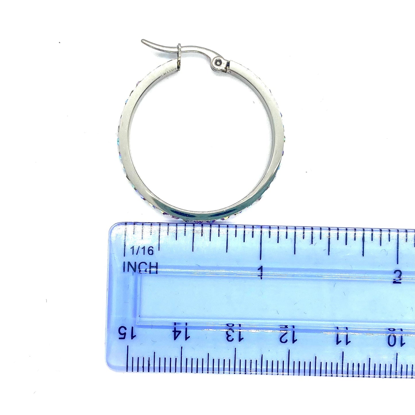 SK2900 Ladies Black Crystal Earrings - Three Sizes Available Earrings