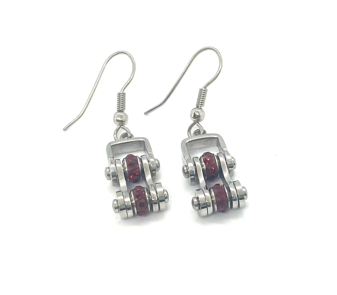 Sk2209E January Edition Earring Garnet Imitation Crystal Centers Earrings