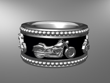 Sk1727 Motorcycle Bike Ring Stainless Steel Ladies Biker Jewelry Rings