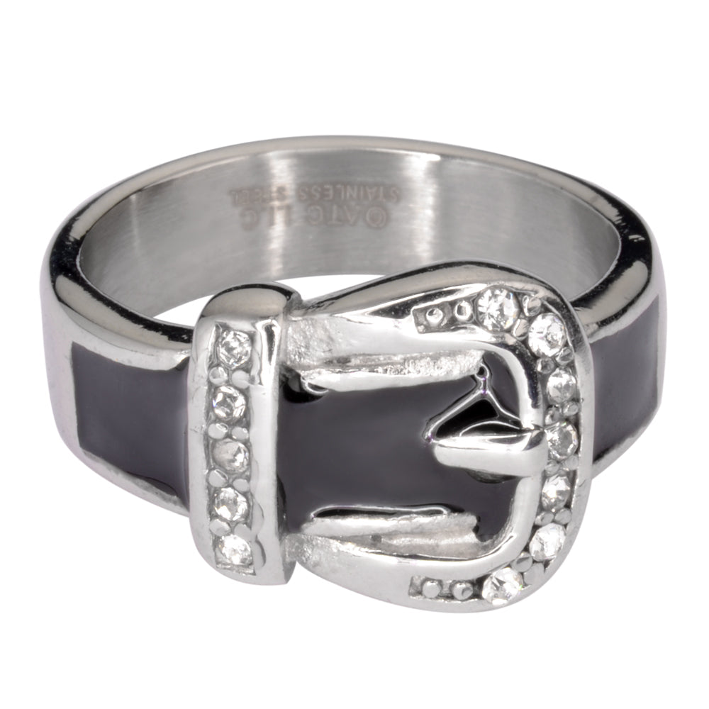 Sk1000 Ladies Buckle Ring Orange Blue Red Black Purple Pink Stainless Steel Lady Motorcycle Biker