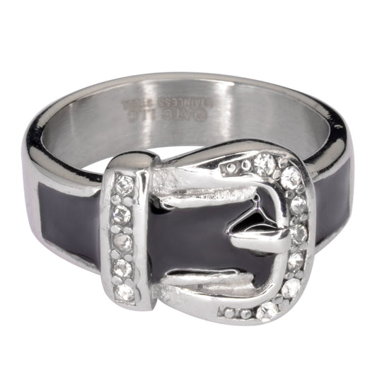 Sk1000 Ladies Buckle Ring Orange Blue Red Black Purple Pink Stainless Steel Lady Motorcycle Biker