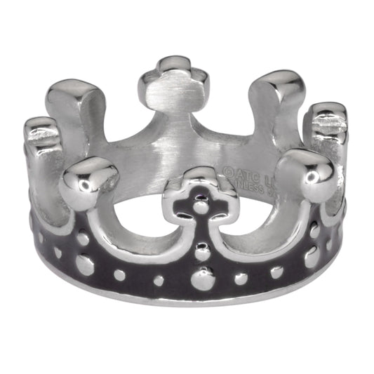 Sk1004 Vatican Crown Ring Stainless Steel Motorcycle Jewelry Size 6-10 Rings