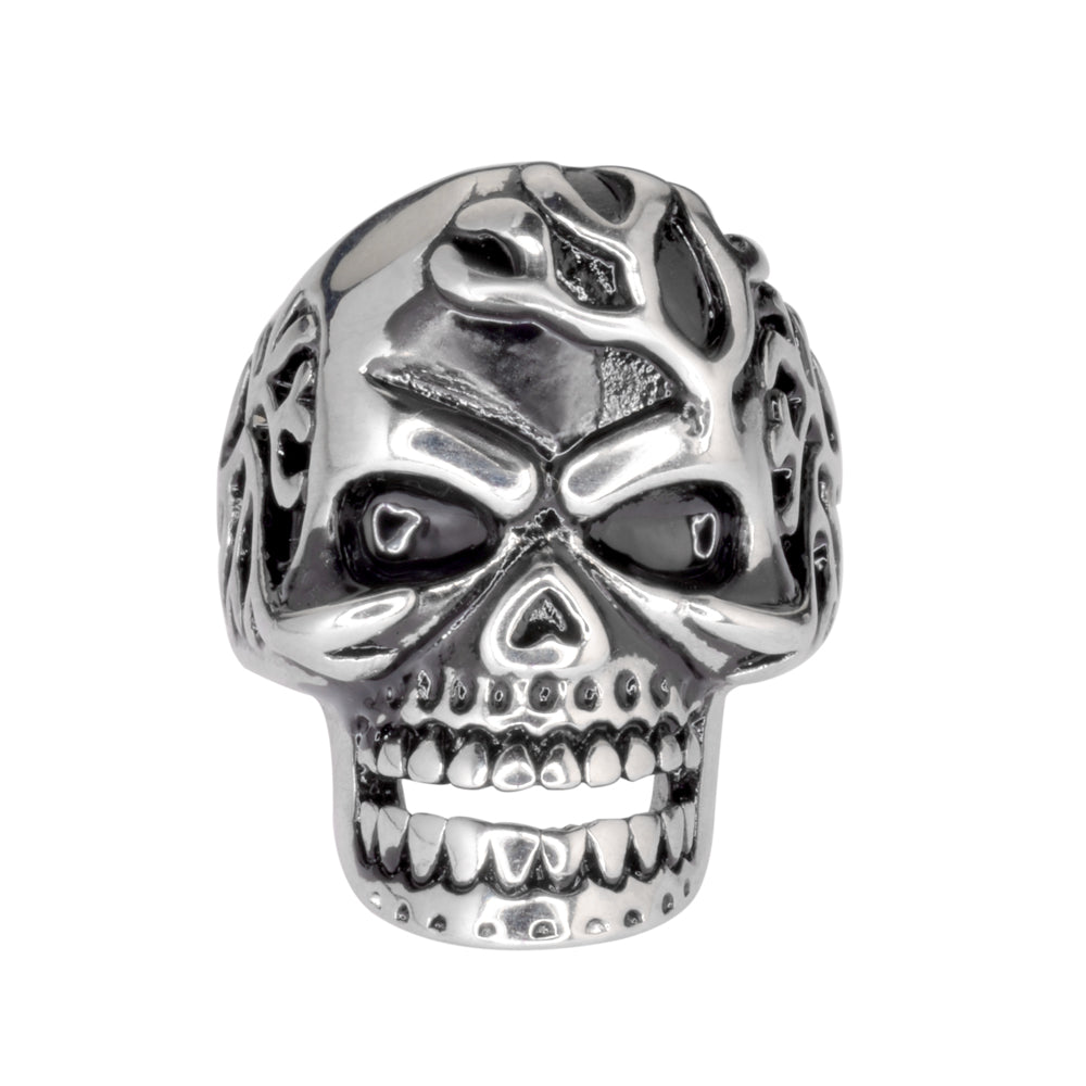 Sk1035 Gents Mad Man Vein Popping Skull Ring Stainless Steel Motorcycle Biker Jewelry Rings