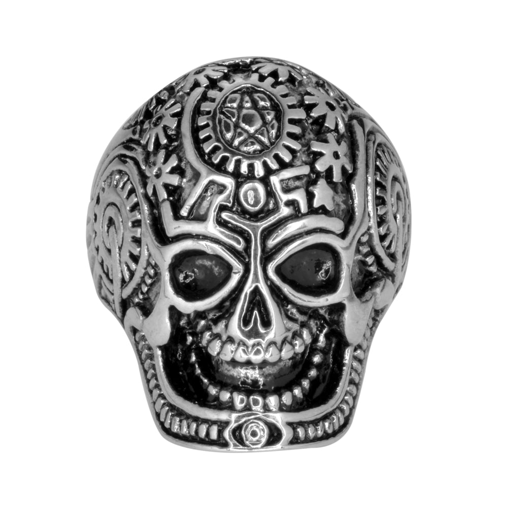 Sk1038 Gents Quantum Mechanical Ring Stainless Steel Motorcycle Biker Jewelry Rings