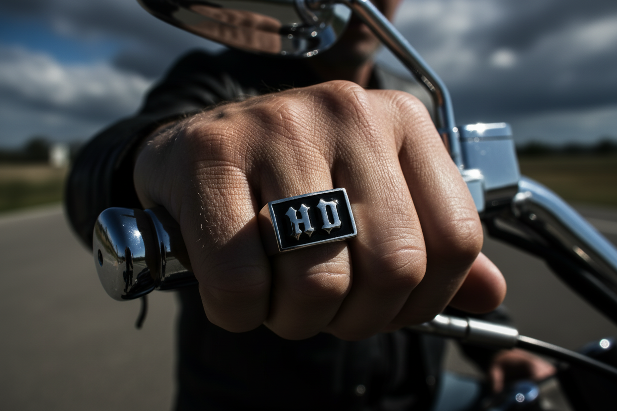 SK1056 Gents Ring "Heavy Duty" Stainless Steel Motorcycle Jewelry