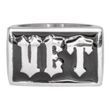 Sk1060 Gents Veteran Ring Stainless Steel Military Jewelry Sizes 9-16 Rings