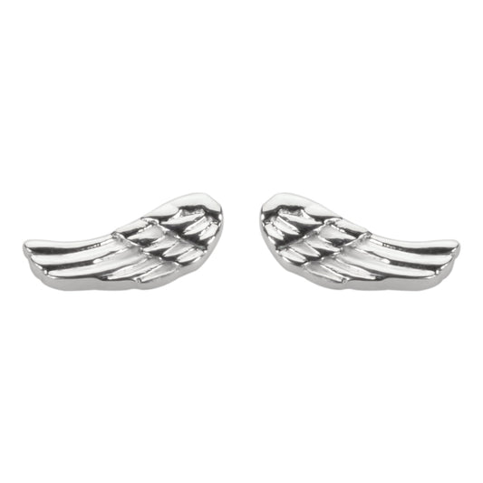 Sk1460 Angel Wing Earrings Post & Nut Stainless Steel Motorcycle Biker Jewelry