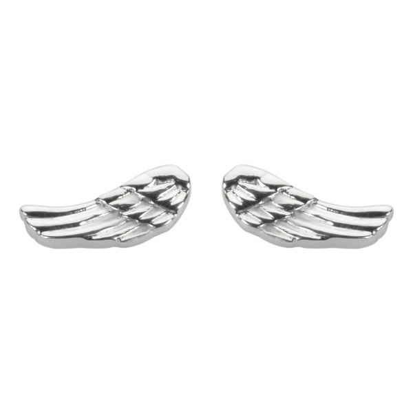Sk1460 Angel Wing Earrings Post & Nut Stainless Steel Motorcycle Biker Jewelry
