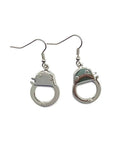 SK1468 Handcuff Earring - Working Cuffs -Stainless Steel Motorcycle Biker Jewelry