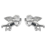 Sk1474 Cherub Angel Earrings Post & Nut Stainless Steel Motorcycle Biker Jewelry