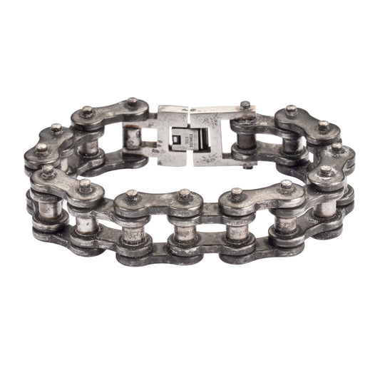 Sk1700 Distressed Antique Finish 3/4’’ Wide Thick Link Men’s Stainless Steel Motorcycle Chain
