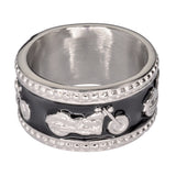 Sk1727 Motorcycle Bike Ring Stainless Steel Ladies Biker Jewelry Rings