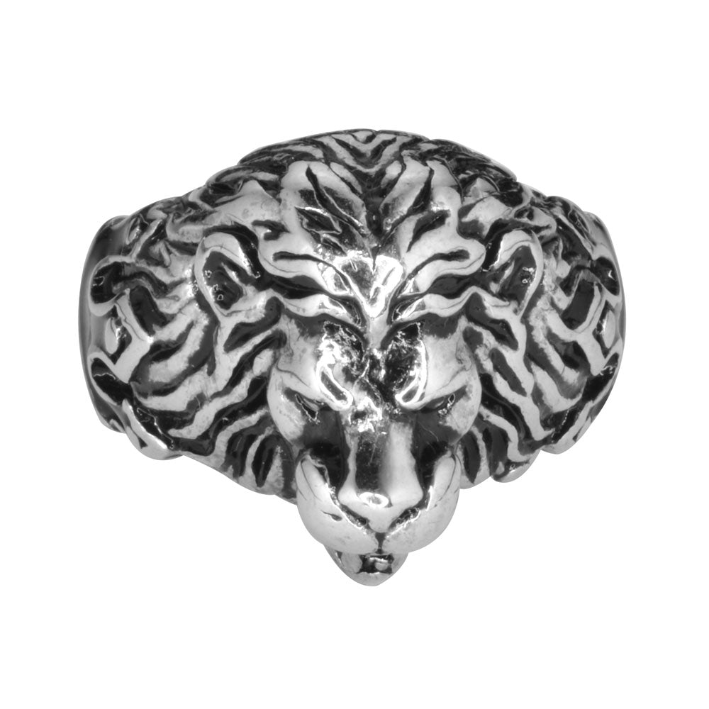 Sk1744 Gents Lion King Ring Stainless Steel Motorcycle Jewelry Size 9-14 Rings