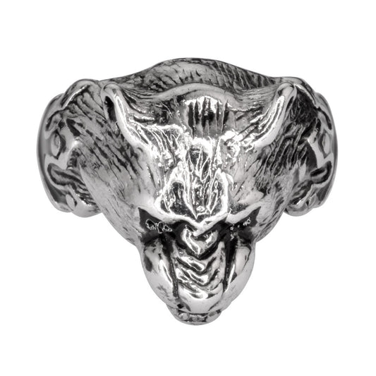 Sk1746 Gents Panther Ring Stainless Steel Motorcycle Jewelry Size 9-14 Rings