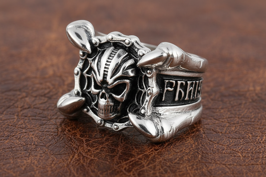 SK1775 Gents Claw Skull Bike Chain Ring Stainless Steel Motorcycle Biker Jewelry 9-18