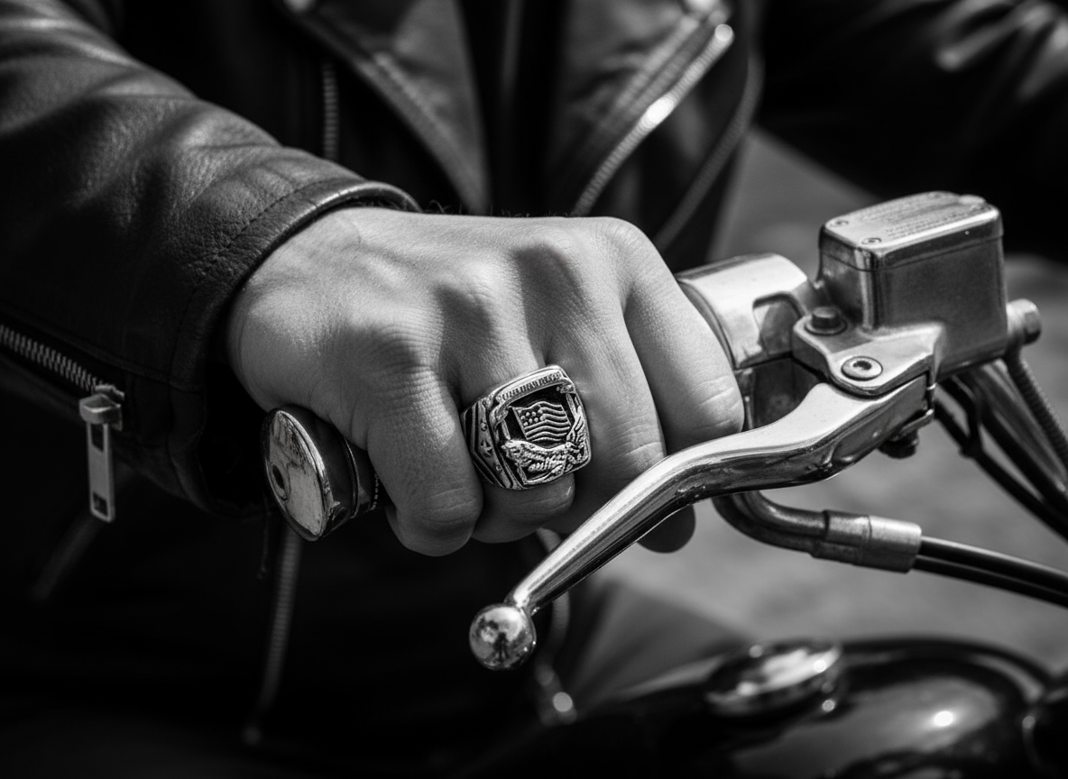 SK6201 Mens Patriotic American Pride Flag Eagle Ring