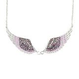 Sk2239 Purple Painted Winged Necklace Imitation Crystal Necklaces